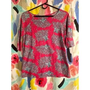 Lilly Pulitzer pink coral print top